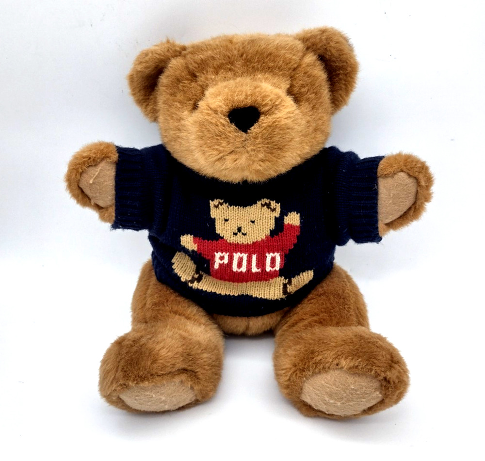 Vintage 1997 Polo Ralph Lauren Teddy Bear Plush Stuffed Animal Articulated Legs